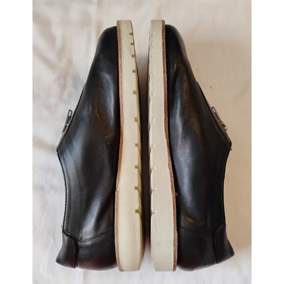 VAN ELi Black Leather Zip Up Loafers Women's Size 7w - Picture 9 of 11